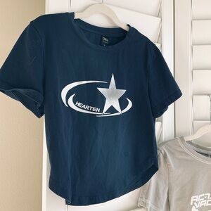 Hearten Navy Short Sleeve Kids Graphic Tee